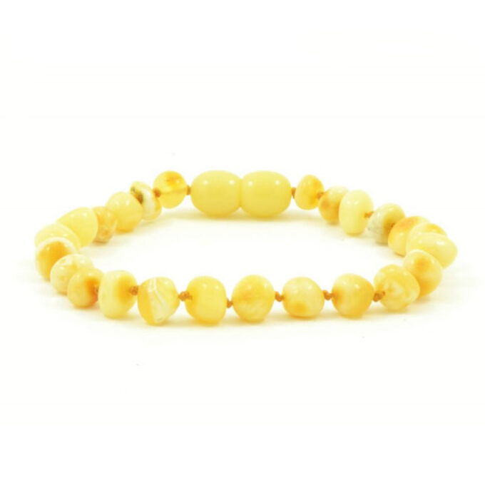milky amber baby bracelet