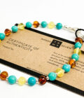 amber and turquoise anklet