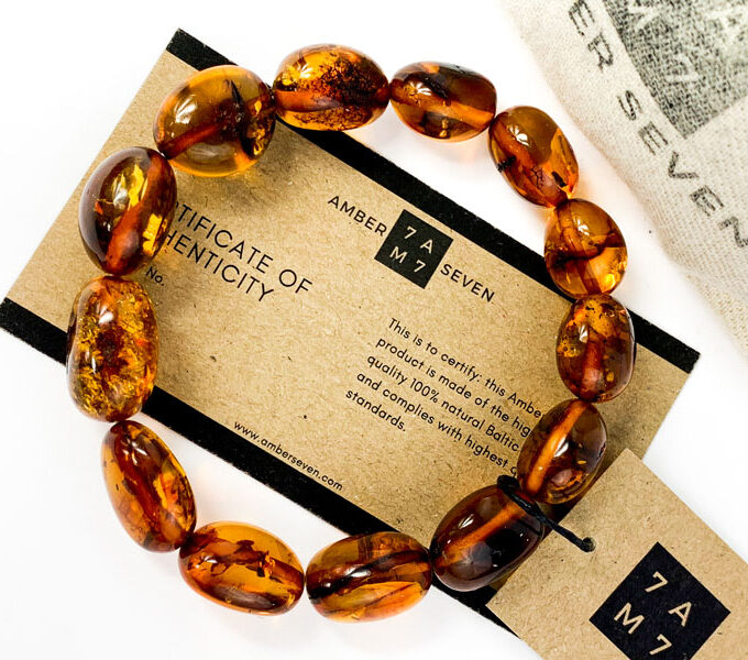 large luxury amber bracelet