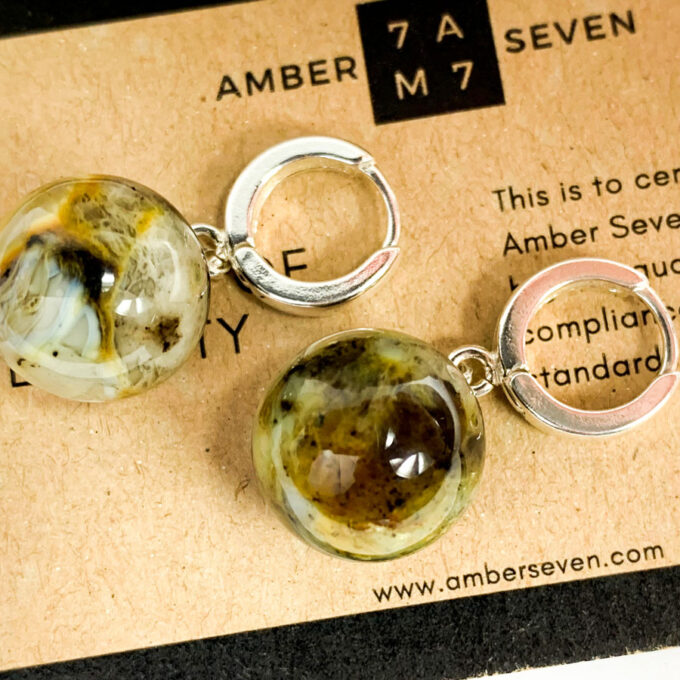 luxury amber earrings