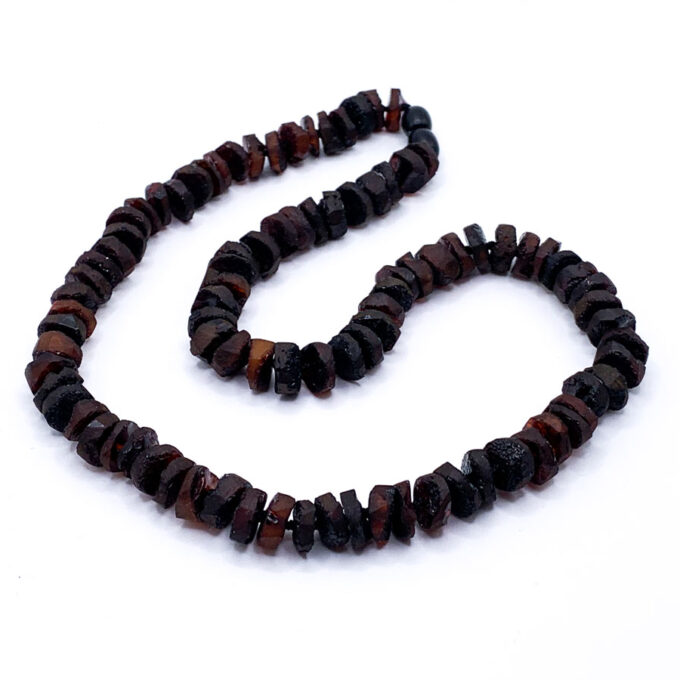 unpolished black amber jewelry