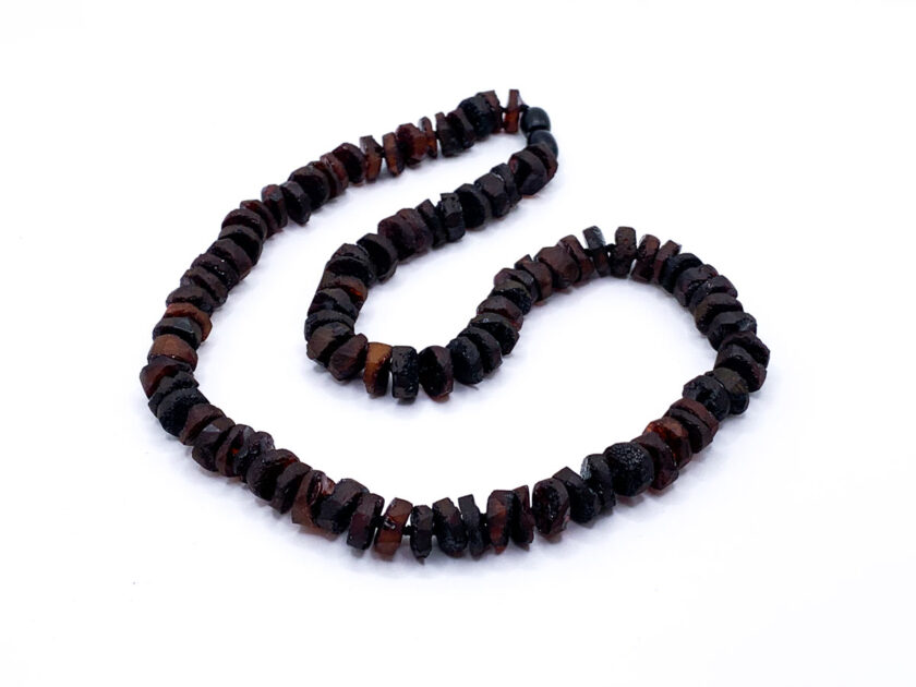 unpolished black amber jewelry