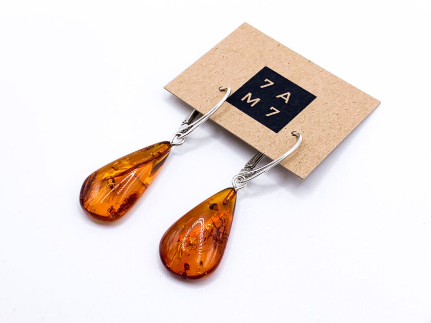 luxurious amber earrings