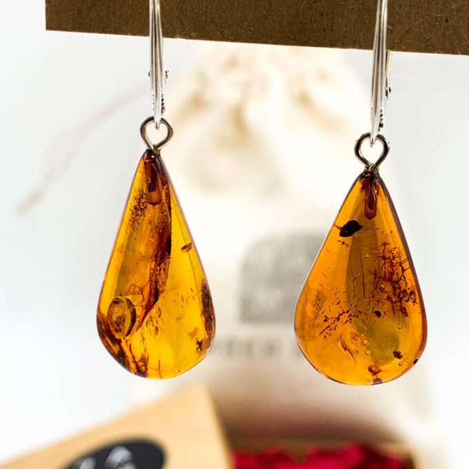 elegant amber earrings