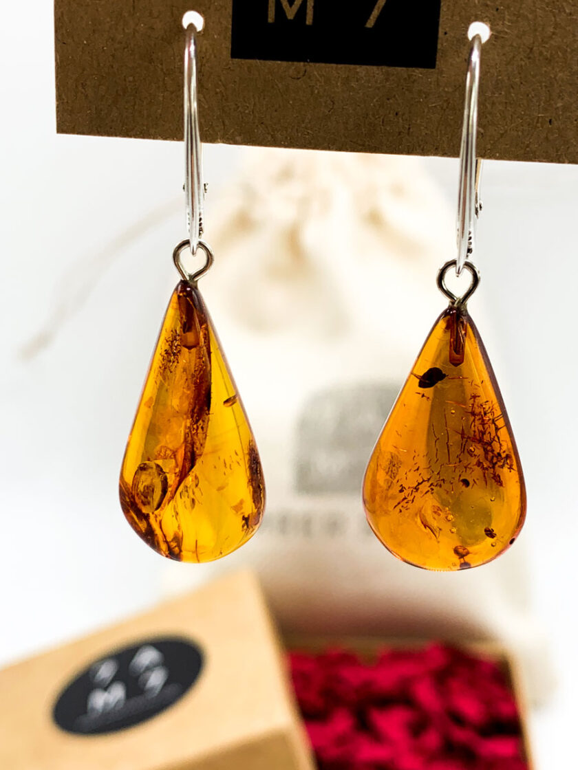 elegant amber earrings