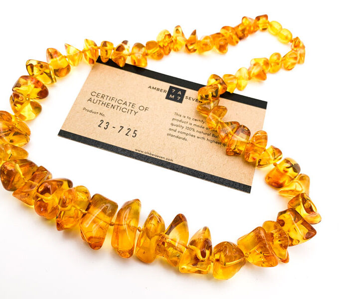 luxury gold amber necklace