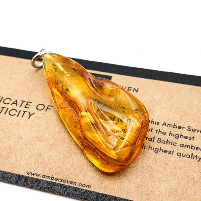 cognac amber pendant