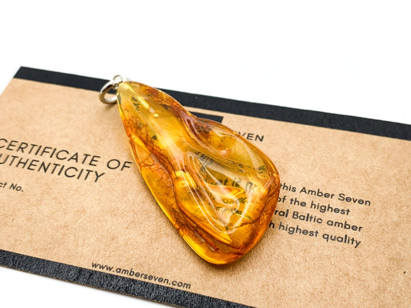 cognac amber pendant